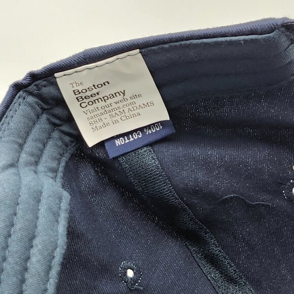 Samuel Adams Navy Blue Adjustable Baseball Cap With Owner Embroidery On Back - Picture 9 of 11